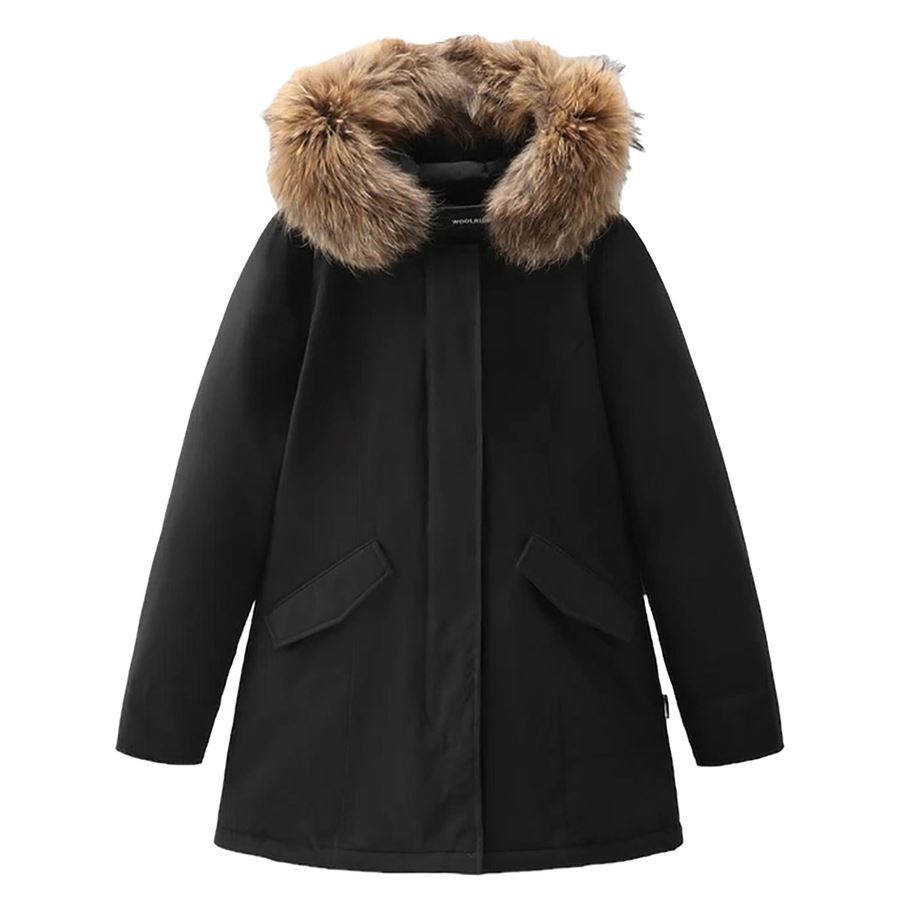 Arctic Parka in Ramar Cloth con pelliccia removibile Woolrich | CFWWOU0538BLK